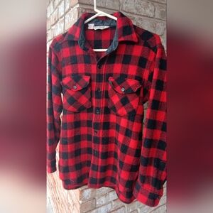Vintage L. L. BEAN Wool Plaid Button-Up Shirt